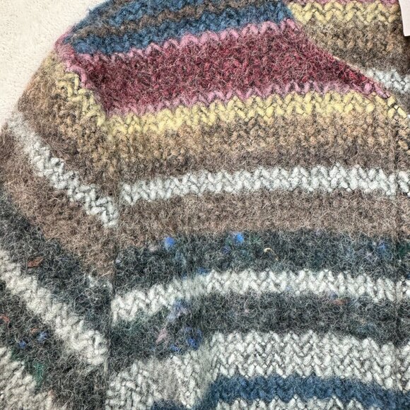RARE Vintage Sears Knitted Cardigan Rainbow Grunge Boho Womens 38 - Picture 5 of 16